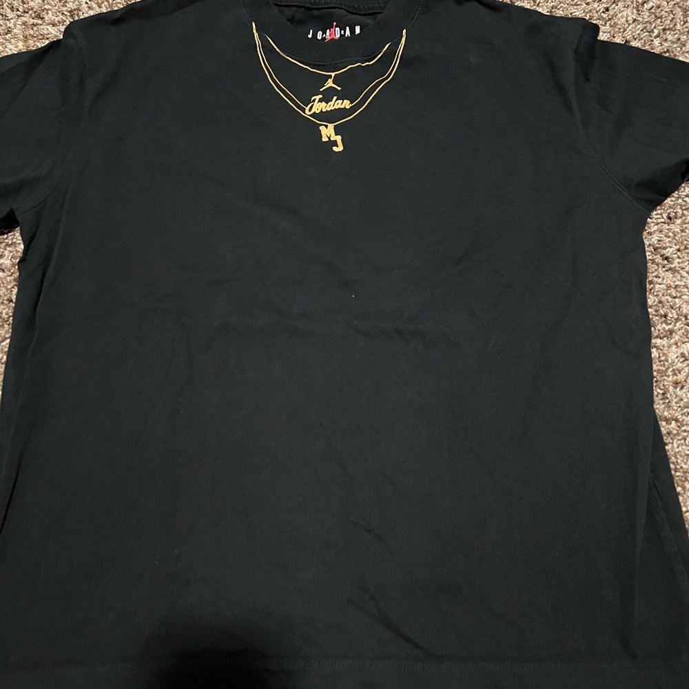 Jordan Black and Gold Short Sleeve Tee